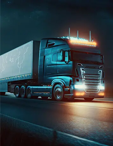 Road Transportation project at night